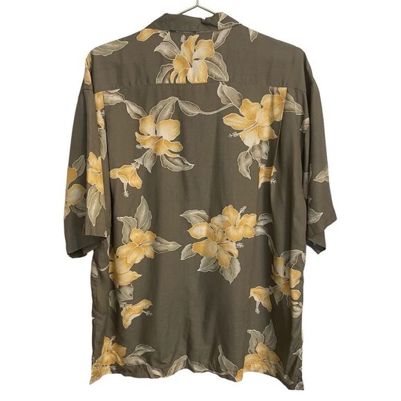 Tommy Bahama Rayon Floral Hawaiin Button-Down Short Sleeve Shirt Size Large - Picture 6 of 9